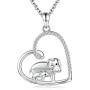 Elephant Mother Daughter Jewelry for Women - 925 Sterling Silver Infinity Love Heart Ring Pendant Necklace Gifts for Mother Daughter