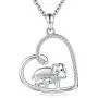 Elephant Mother Daughter Jewelry for Women - 925 Sterling Silver Infinity Love Heart Ring Pendant Necklace Gifts for Mother Daughter