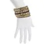 LUX ACCESSORIES Gold Tone Wood Burnished Aztec Multi Bangle Bracelet Set LUX ACCESSORIES Gold Tone Wood Burnished Aztec Multi Bangle Bracelet Set