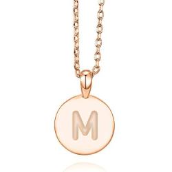 PAVOI 14K Rose Gold Plated Letter Necklace for Women | Gold Initial Necklace for Girls