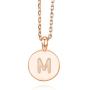 PAVOI 14K Rose Gold Plated Letter Necklace for Women | Gold Initial Necklace for Girls