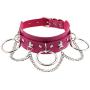Women Girls Leather Choker Collar Necklace Vintage Gothic Punk Rock Rivet Necklace