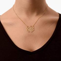 MyNameNecklace Fancy Personalized Monogram Necklace - Custom Made Pendant Any Initial-Jewelry for Her