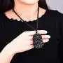 Natural Black Obsidian Dragon Necklace Healing Crystal Gemstone Necklaces Carved Stone Pendant Amulet Charm for Men or Women Natural Black Obsidian Dragon Necklace Healing Crystal Gemstone Necklaces Carved Stone Pendant Amulet Charm for Men or Women