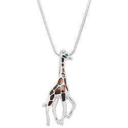 Lola Bella Gifts Giraffe Pendant Necklace with Gift Box