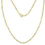 14K Gold 2mm Twisted Mariner/Marina Link Chain Necklace- Choose Your Color - 16''-24''