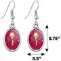 GRAPHICS & MORE A Christmas Story Fragile Novelty Dangling Drop Oval Charm Earrings