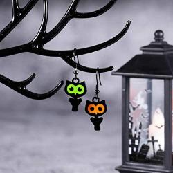 Cute Owl Bird Hook Earrings Halloween Christmas Earrings Gifs Delicate Fashion Black Owl Hook Dangle Tassel Drop Earring Animal Owl Lovers Jewelry Christmas Gifs for Women