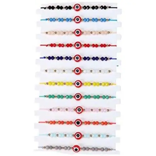 12 Pcs Colorful Evil Eye Beaded Bracelets Handmade Braided String Good Luck Nazar Amulet Bangle Lucky Turkish Religious Symbol Jewelry 12 Pcs Colorful Evil Eye Beaded Bracelets Handmade Braided String Good Luck Nazar Amulet Bangle Lucky Turkish Religious Symbol Jewelry