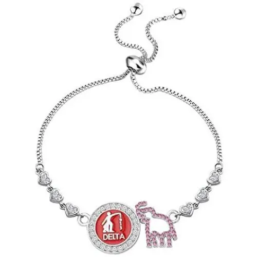 AKTAP Delta Sigma Theta Sorority Gifts DST Bracelet Red Elephant Jewelry 1913 Greek Sorority Gift AKTAP Delta Sigma Theta Sorority Gifts DST Bracelet Red Elephant Jewelry 1913 Greek Sorority Gift