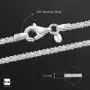 Amberta 925 Sterling Silver 2.5 mm Diamond Cut Popcorn Coreana Chain Necklace 16'' 18'' 20'' 22'' 24'' in Amberta 925 Sterling Silver 2.5 mm Diamond Cut Popcorn Coreana Chain Necklace 16'' 18'' 20'' 22'' 24'' in