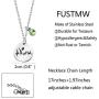 FUSTMW Vegan Heartbeat Symbol Necklace Vegetarian Gift Green Rhinestone Vegan Jewelry Animal Rights Gifts for Animal Lover