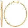 18K Gold Plated Sterling Silver Post Huge Hoops for Women Girls 60MM, 80MM, 100MM