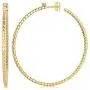 18K Gold Plated Sterling Silver Post Huge Hoops for Women Girls 60MM, 80MM, 100MM
