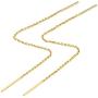 A Pair 925 Sterling Silver Tassel Threader Drop Earrings Long Chain Ear Line