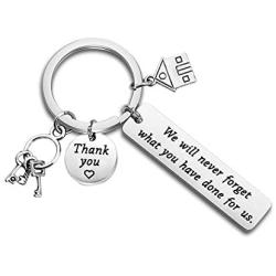 BAUNA Realtor Gifts Real Estate Agent Closing Gifts We Will Never Forget What You Have Done for Us Realtor House Keychain Realtor Real Estate Broker Thank You Gift
