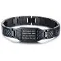 MPRAINBOW Mens Personalized Bracelet Message/Scripture/Quote/Proverb/Inspiring Words Engraved Stainless Steel Black Carbon Fiber Inlay Watch Band Adjustable Link Bracelet for Men Boy MPRAINBOW Mens Personalized Bracelet Message/Scripture/Quote/Proverb/Inspiring Words Engraved Stainless Steel Black Carbon Fiber Inlay Watch Band Adjustable Link Bracelet for Men Boy