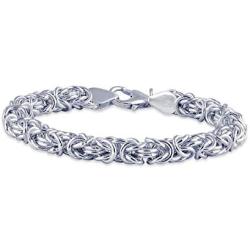 Charmsy Sterling Silver Jewelry Byzantine Bracelet for Women