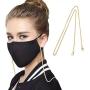 03 3 Pcs Mask Lanyard for Women Anti-Lost Face Mask Holder Chain Strap Gold Link Necklace Around Neck Eyeglass Chain Face Mask Retainer Hanger Keeper Accessory