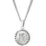 ORAZIO Saint Christopher Necklace 3.5mm Stainless Steel Penant Necklace Curb Link Chain 22-24 Inches ORAZIO Saint Christopher Necklace 3.5mm Stainless Steel Penant Necklace Curb Link Chain 22-24 Inches