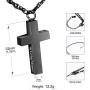 XIUDA Jewelry Cross Urn Necklace Pendant Memorial Ash Jewelry for mom & dad