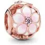 Pandora Jewelry Openwork Pink Magnolia Bloom Crystals Charm in Pandora Rose
