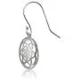 Sterling Silver High Polished Celtic Knot Round Dangle Earrings