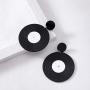 Punk Record Disc Dangle Earrings Music Disk DJ Personality Earrings for Women Girls