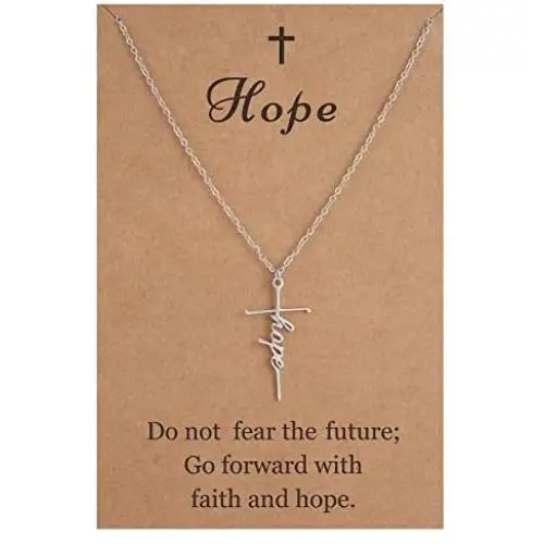 SANNYRA Faith Cross Necklace Belive Hope Loved Pendant Necklace Religious Personalized Jewelry Gift for Women SANNYRA Faith Cross Necklace Belive Hope Loved Pendant Necklace Religious Personalized Jewelry Gift for Women