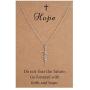 SANNYRA Faith Cross Necklace Belive Hope Loved Pendant Necklace Religious Personalized Jewelry Gift for Women