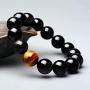 Rustenhof Black Obsidian Bracelet Natural Stone Tiger Eye Bracelets with a Unique Match 10MM or 12MM Beads Good Gift for Men and Women