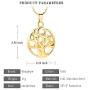 mingkejw Cremation Jewelry Tree of Life Keepsake Round Hollow Waterproof Urn Pendant Ashes Necklace Memorial Ashes Holder Jewelry for Women Men