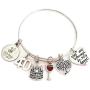 Kits Kiss Birthday Gift for Women, 10th 13th 16th 18th 21st 30th 40th 50th 55th 60th 70th Birthday Bracelet, Birthday Bangle Bracelet, Birthday Bangle Jewelry