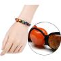 3pcs/Set 7 Chakra Lava Rock Stone Beads Yoga Reiki Healing Energy Balancing Gemstone Energy Balancing Necklace Bracelets Jewelry Set