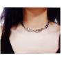 Women Men Harajuku Flame Choker Necklace Punk Rock Hip Hop Chain Necklace