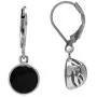 Silvershake 8MM Created Black Onyx White Gold Plated 925 Sterling Silver Leverback Dangle Earrings Silvershake 8MM Created Black Onyx White Gold Plated 925 Sterling Silver Leverback Dangle Earrings
