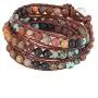 Plumiss Boho Leather Handmade Natural Stone Crystal Bead Wrap Bracelets Collection Plumiss Boho Leather Handmade Natural Stone Crystal Bead Wrap Bracelets Collection