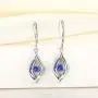 YL Eye Earrings 925 Sterling Silver Dancing Diamond Halo Dangle Earrings Created Emerald/Ruby/Sapphire/Zirconia Drop Jewelry YL Eye Earrings 925 Sterling Silver Dancing Diamond Halo Dangle Earrings Created Emerald/Ruby/Sapphire/Zirconia Drop Jewelry