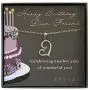 EFYTAL Best Friend Birthday Gifts, 925 Sterling Silver Sideways Heart Necklace on Message Card, Friendship Gift, Happy Birthday Necklace for Women EFYTAL Best Friend Birthday Gifts, 925 Sterling Silver Sideways Heart Necklace on Message Card, Friendship Gift, Happy Birthday Necklace for Women