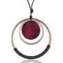 Coostuff Vintage Wood Necklace Jewelry Long Necklace with Pendant Brown Necklaces for Women …