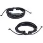 Adjustable Leather Bracelet Black Leather Wristband cuff genuine men and women Adjustable Leather Bracelet Black Leather Wristband cuff genuine men and women