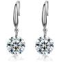 SBLING Platinum-Plated Sterling Silver Drop Earrings Made with Swarovski Crystals (4 cttw)