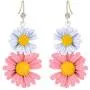 SUNSCSC Flowers Hook Earrings for Women Girl Daisy Flower Drop Dangle Ear Stud Earrings Gift Jewelry SUNSCSC Flowers Hook Earrings for Women Girl Daisy Flower Drop Dangle Ear Stud Earrings Gift Jewelry