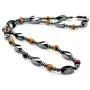 PURPLE WHALE Fashion Jewelry Men Women Magnetic Hematite Twist Bead Tiger Eye Gemstone Necklace - 91183