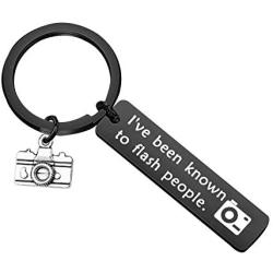 WUSUANED Photographer Keychain Ive Been Known to Flash People Gift for Photographer
