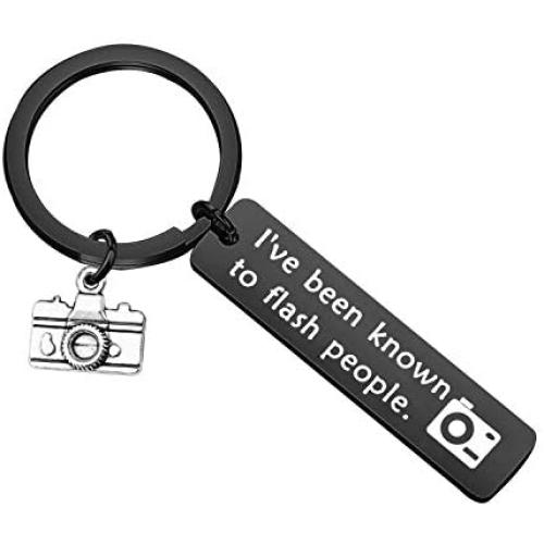 WUSUANED Photographer Keychain Ive Been Known to Flash People Gift for Photographer