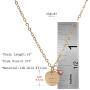 StyledU Dainty Zodiac Necklace 14k Gold Filled Astrology Mini Disc with Birthstone Necklace Constellation Horoscope Necklace Birthday Gifts for Teen Girls and Women, 16” Chain