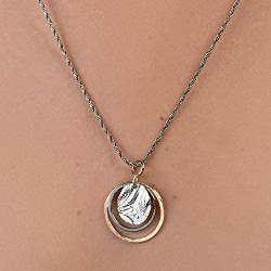 Graduated Circles 925 Sterling Silver and 14k Gold Filled Multi Hoops Drop Pendant