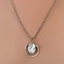 Graduated Circles 925 Sterling Silver and 14k Gold Filled Multi Hoops Drop Pendant