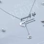 Gold Rose Y Necklaces 12 Zodiac Sign Necklace Black Constellation Jewelry Gift for Women Girls Astrology Sign Symbol Necklaces